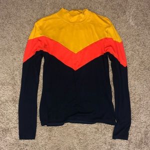 Nasty gal color block long sleeve shirt